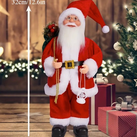 12.6-Inch Santa Claus Figurine Decoration - Classic Christmas Decor/Theme - - Picture 3 of 4